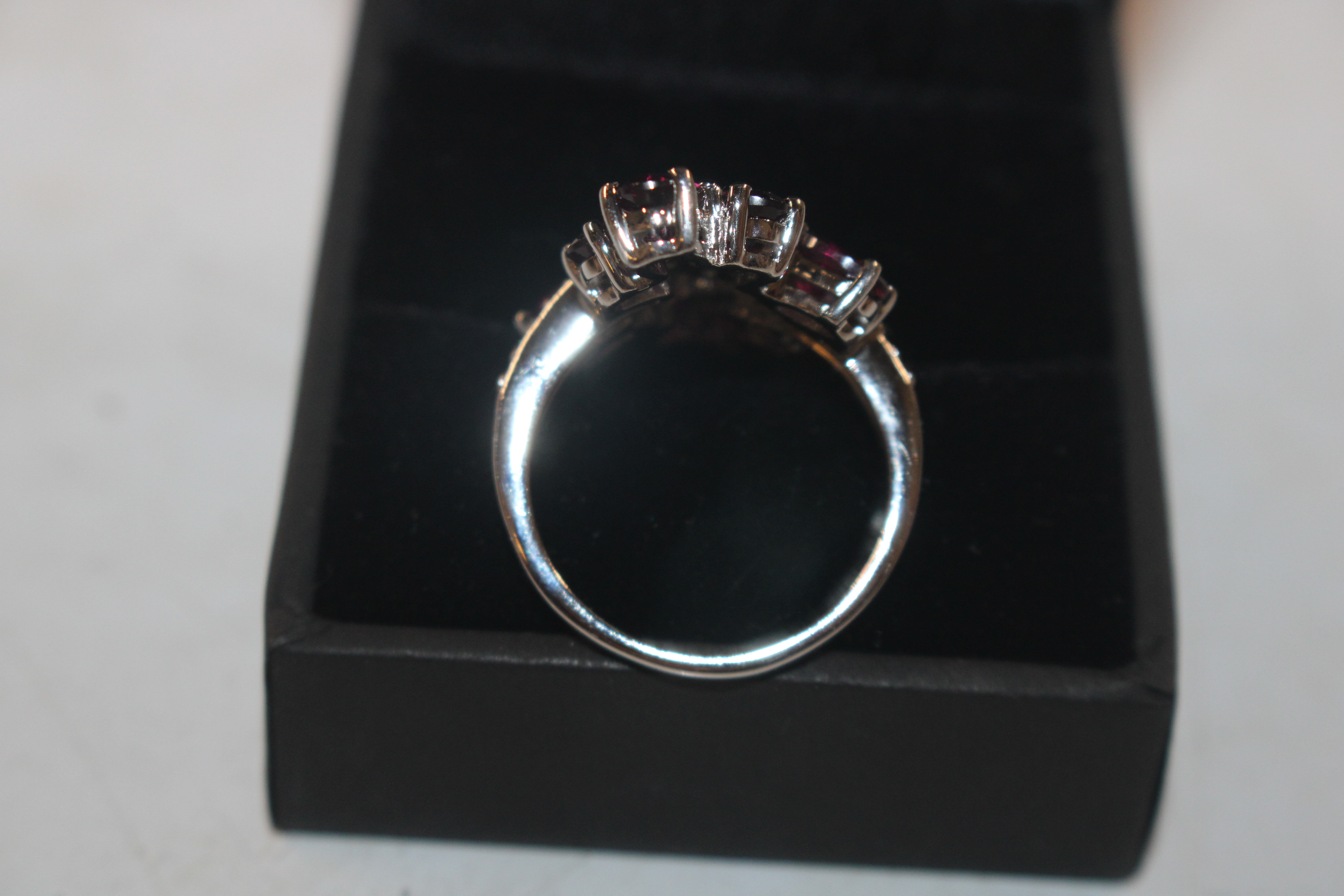 A Sterling silver tourmaline and diamond dress rin - Image 3 of 5