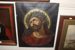 Oil on canvas, religious study