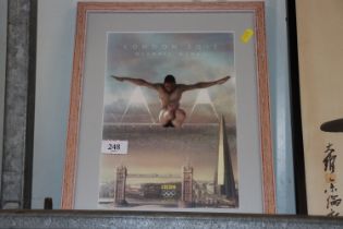 A framed and glazed poster, London 2012 Olympic Ga