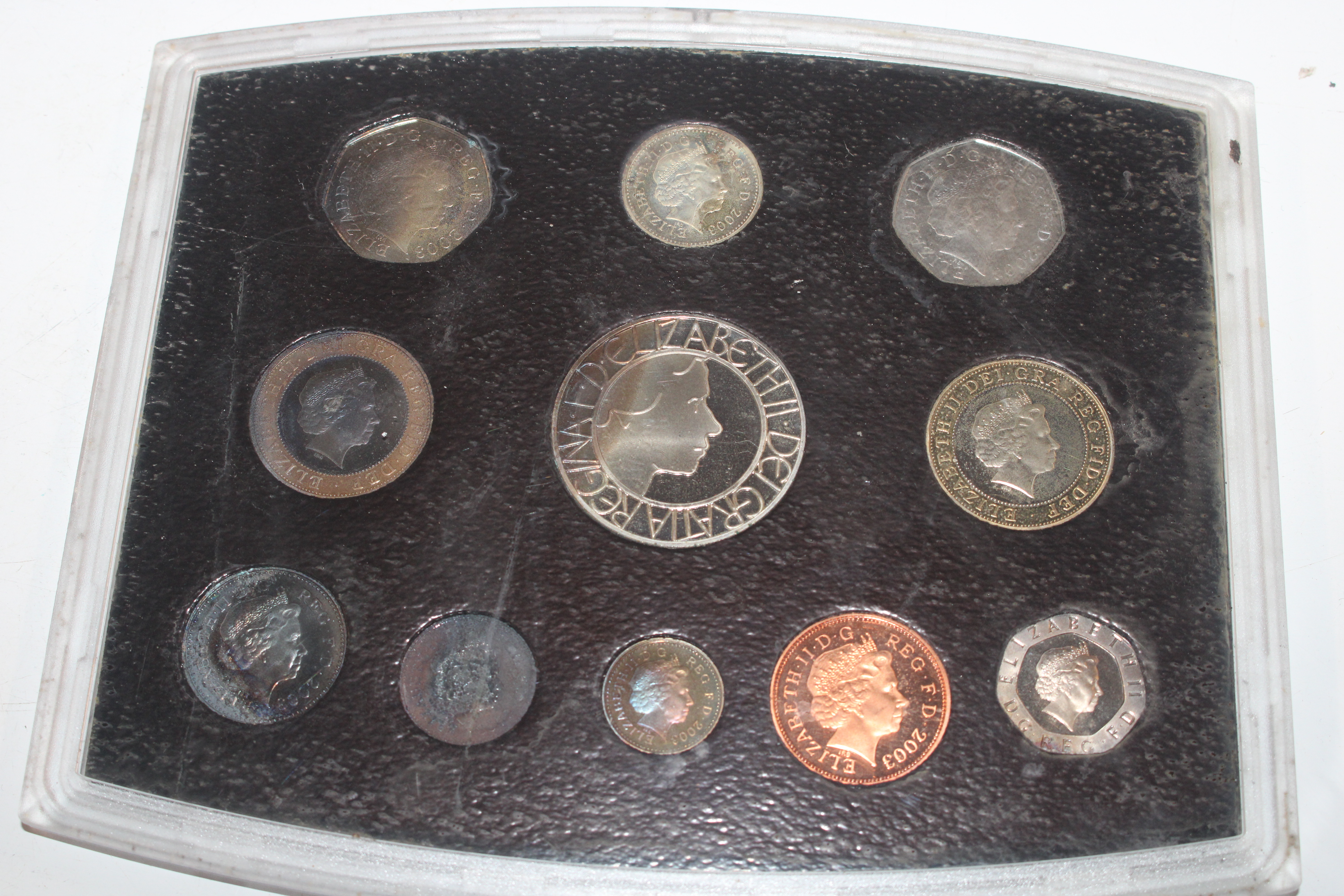 A box containing various cased coin collections - Image 3 of 16