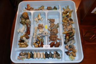 A tray containing various Wade Whimsy's etc.