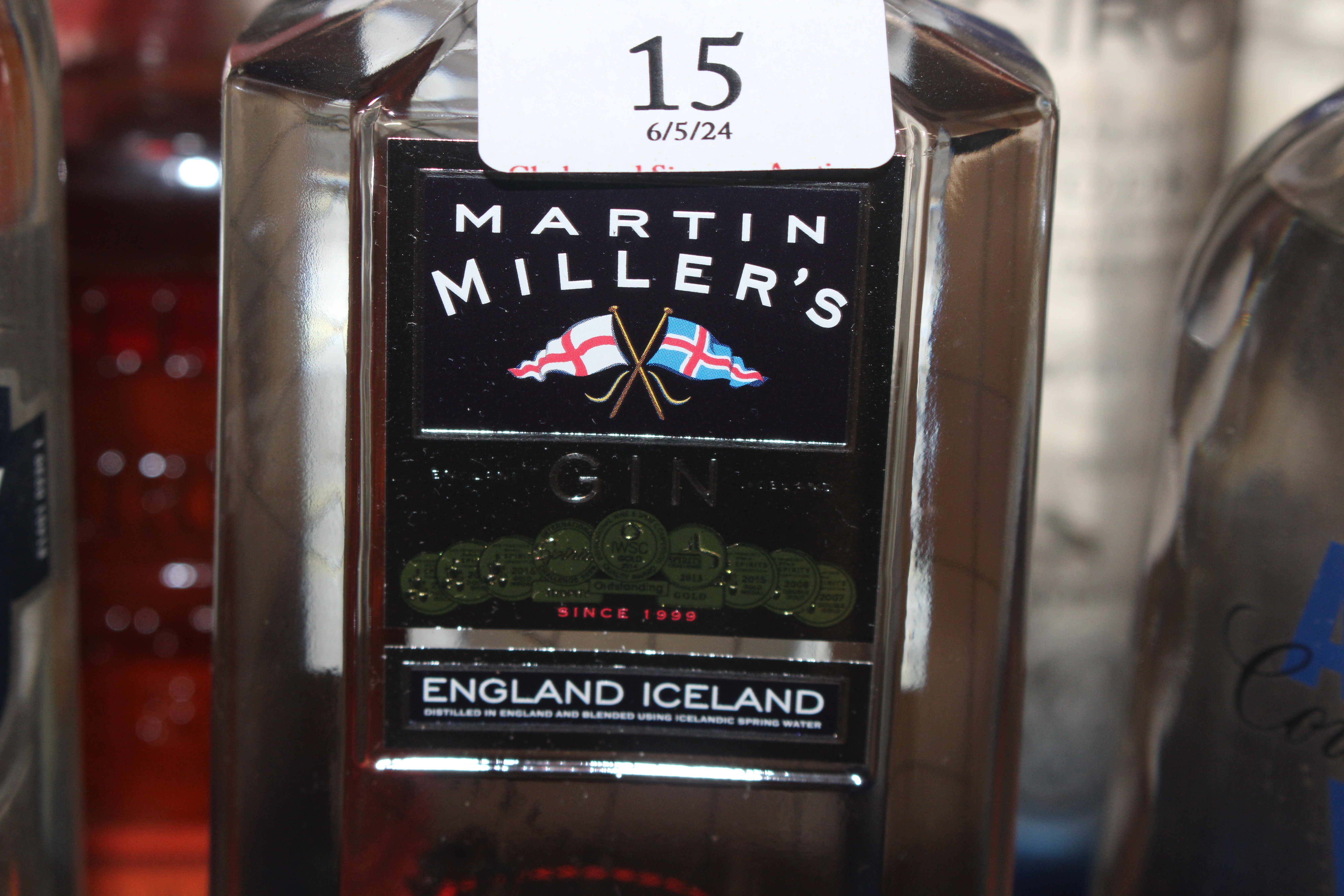 A bottle of Martin Millers Gin, Absolute Vodka and - Image 3 of 5