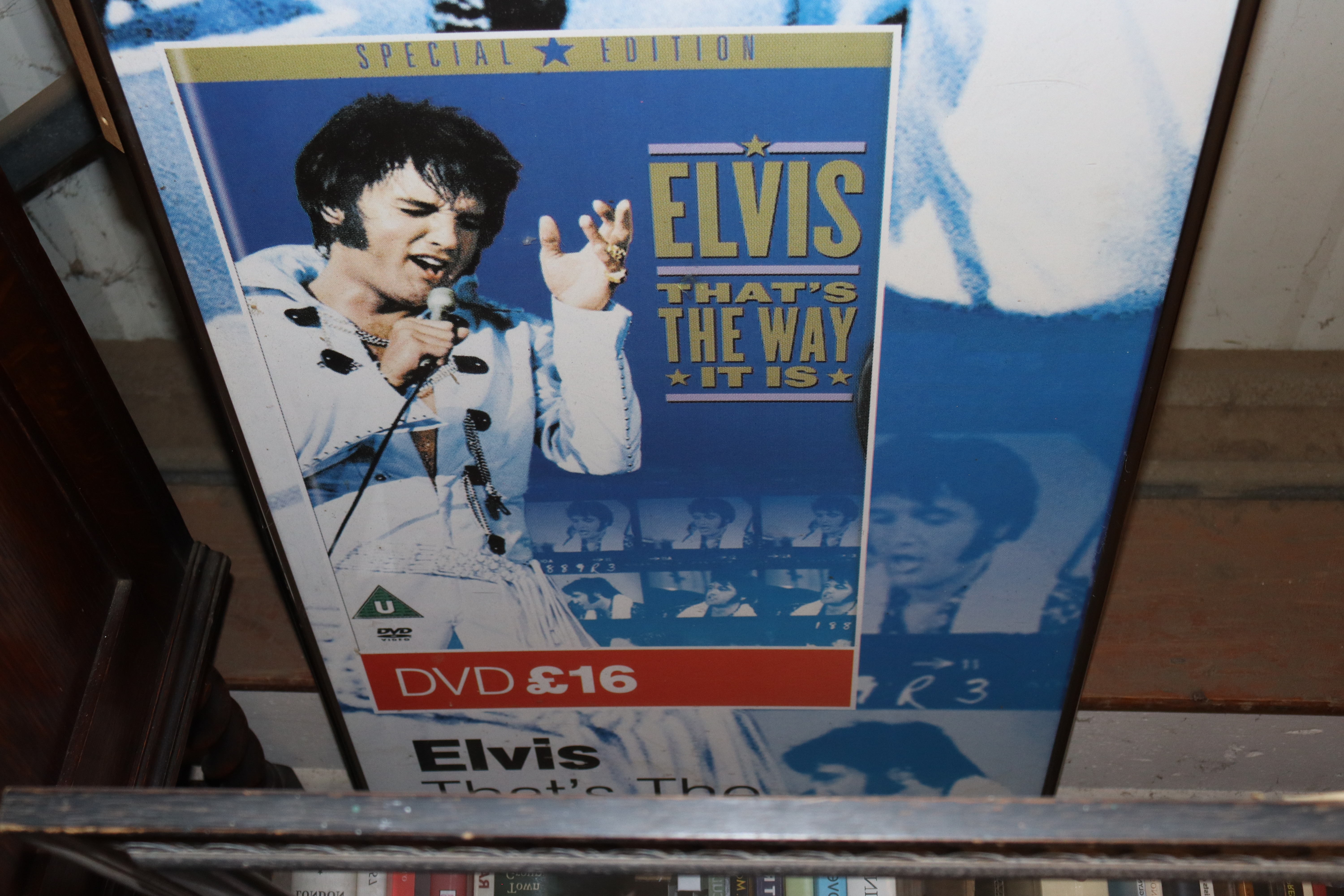 An Elvis Presley poster advert; a framed coloured - Image 5 of 5