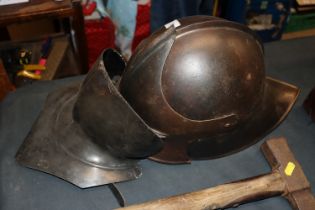 A copy of a 14th Century Knights helmet