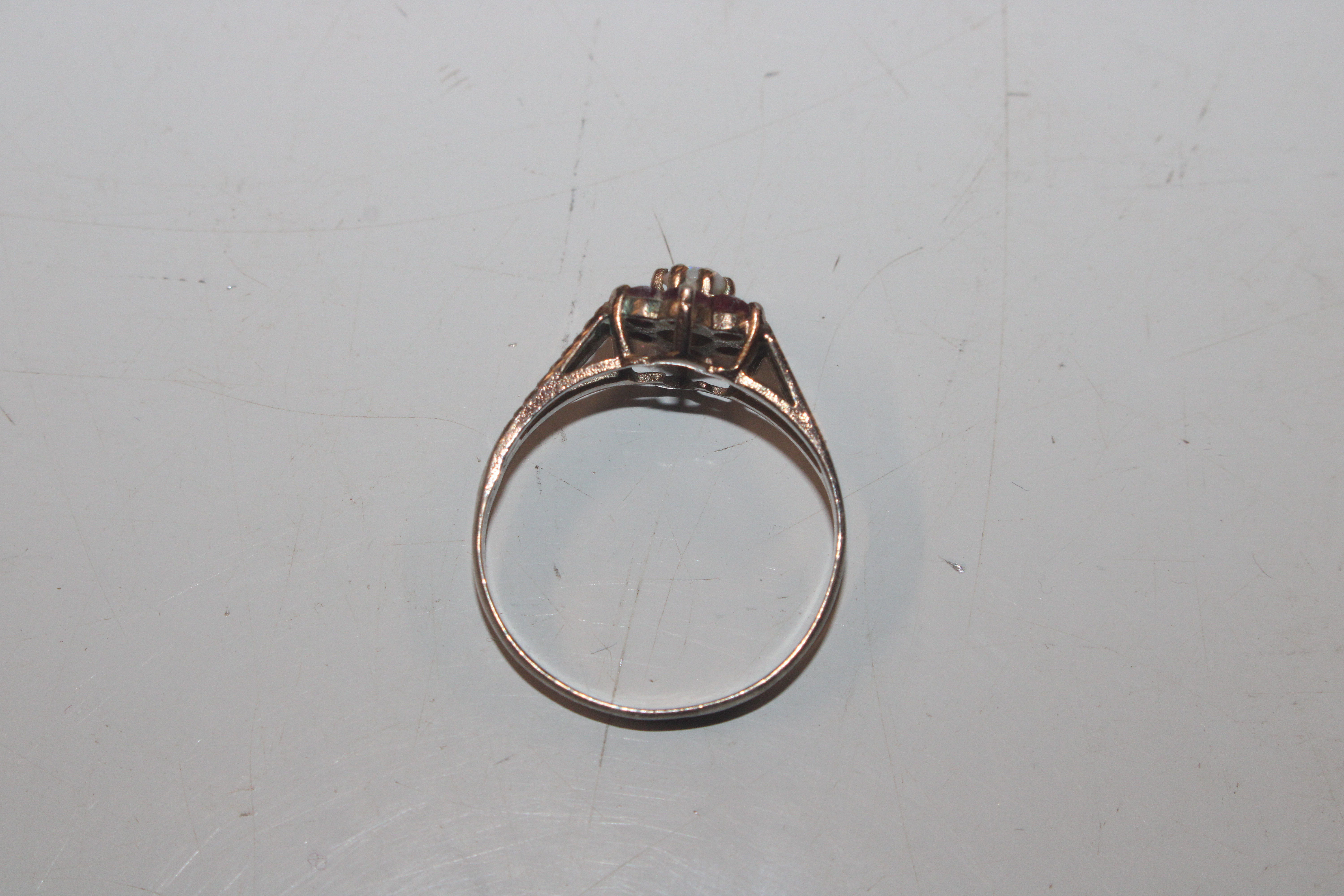 Seven Sterling silver rings to include diamond, ru - Image 3 of 20