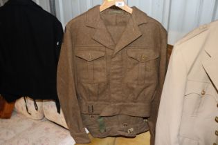 A battle dress blouse and trousers, Royal Signals