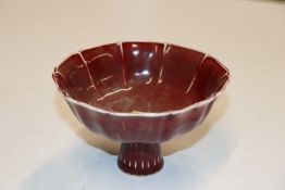 An Oriental Sang de Beouf stem cup
