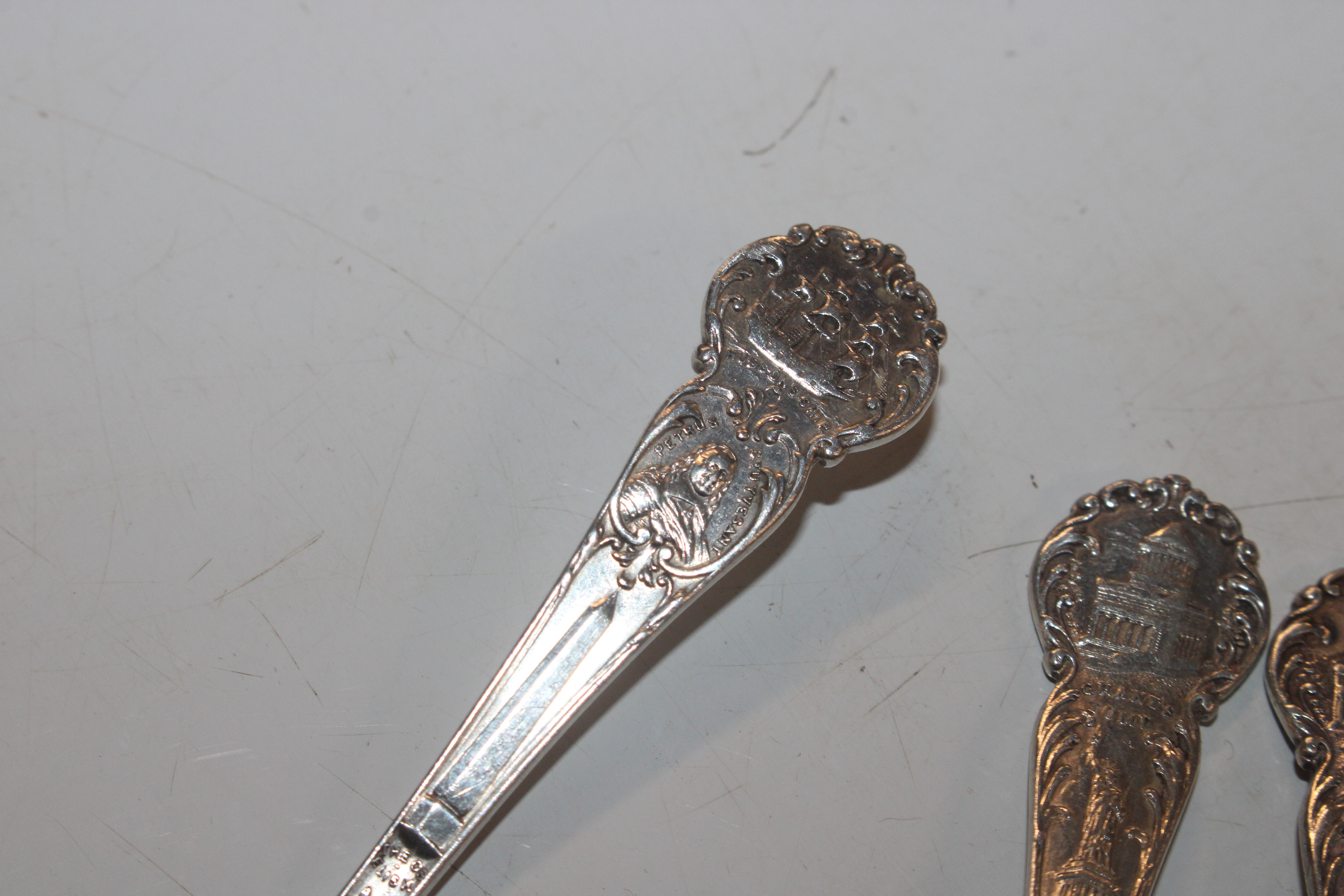 Eight silver and Sterling silver souvenir spoons, - Image 16 of 22