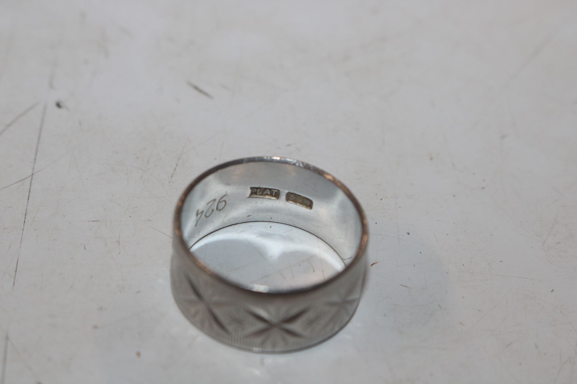 A platinum wedding band, ring size L, approx. 7.5g - Image 5 of 5
