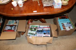 Three boxes of various books