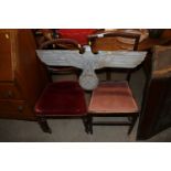 A 19th Century mahogany dining chair; and an Edwar