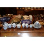 A collection Dresden style dolls tea ware (some da