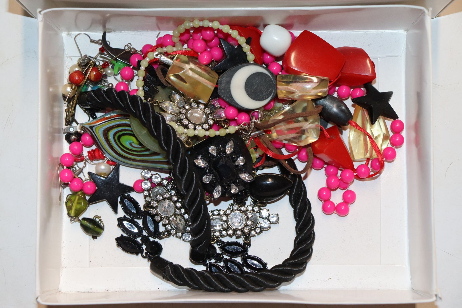 Two boxes of various costume jewellery including n - Image 3 of 3