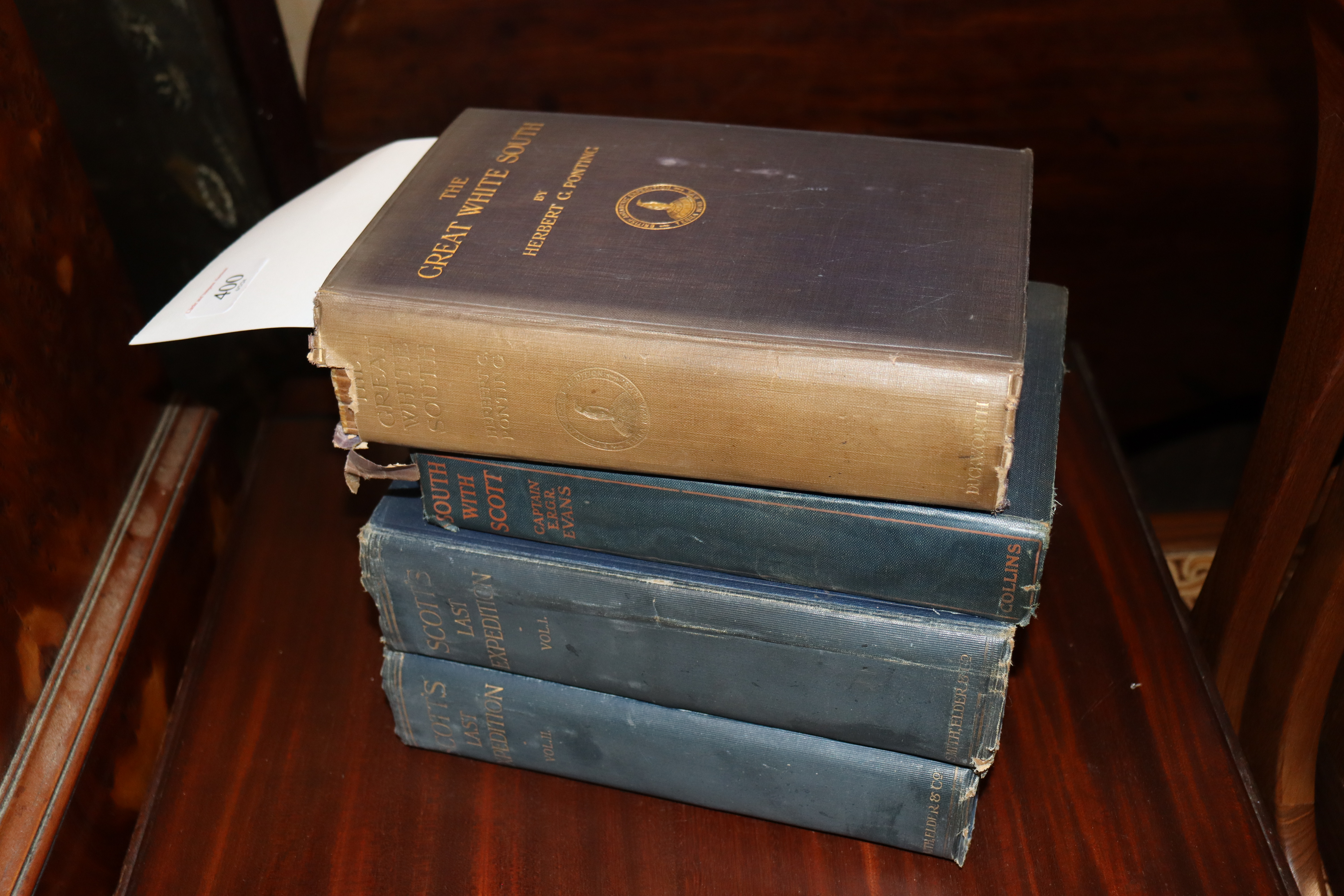 Scott's Last Expedition, volumes 1 & 2; and "South