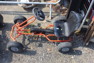 A low seated child's pedal Go Kart
