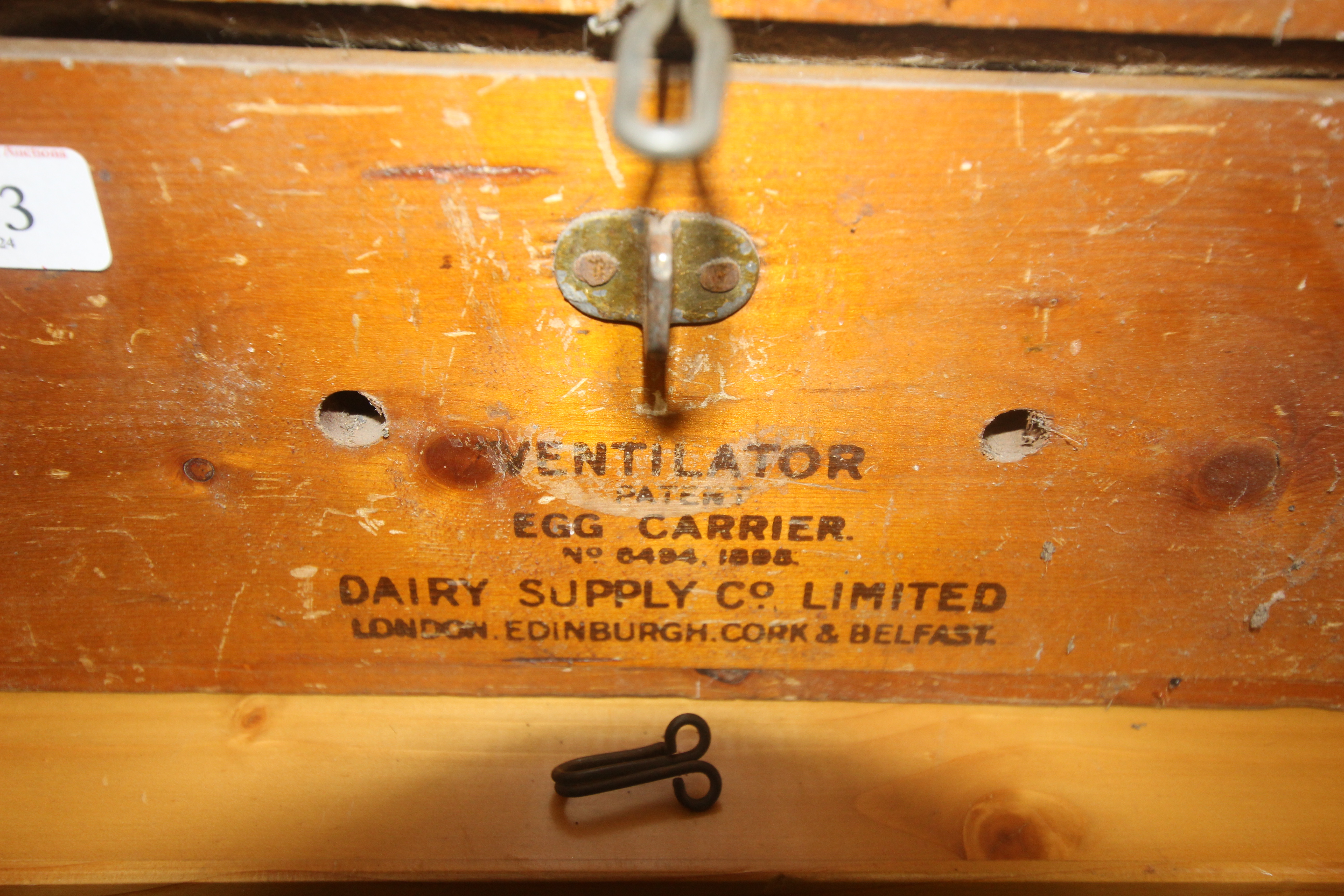 A ventilator egg carrier 'Dairy Supply Co Ltd Lond - Image 2 of 3