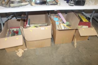 Four boxes of various books and records