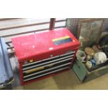 A Halfords professional seven drawer tool chest