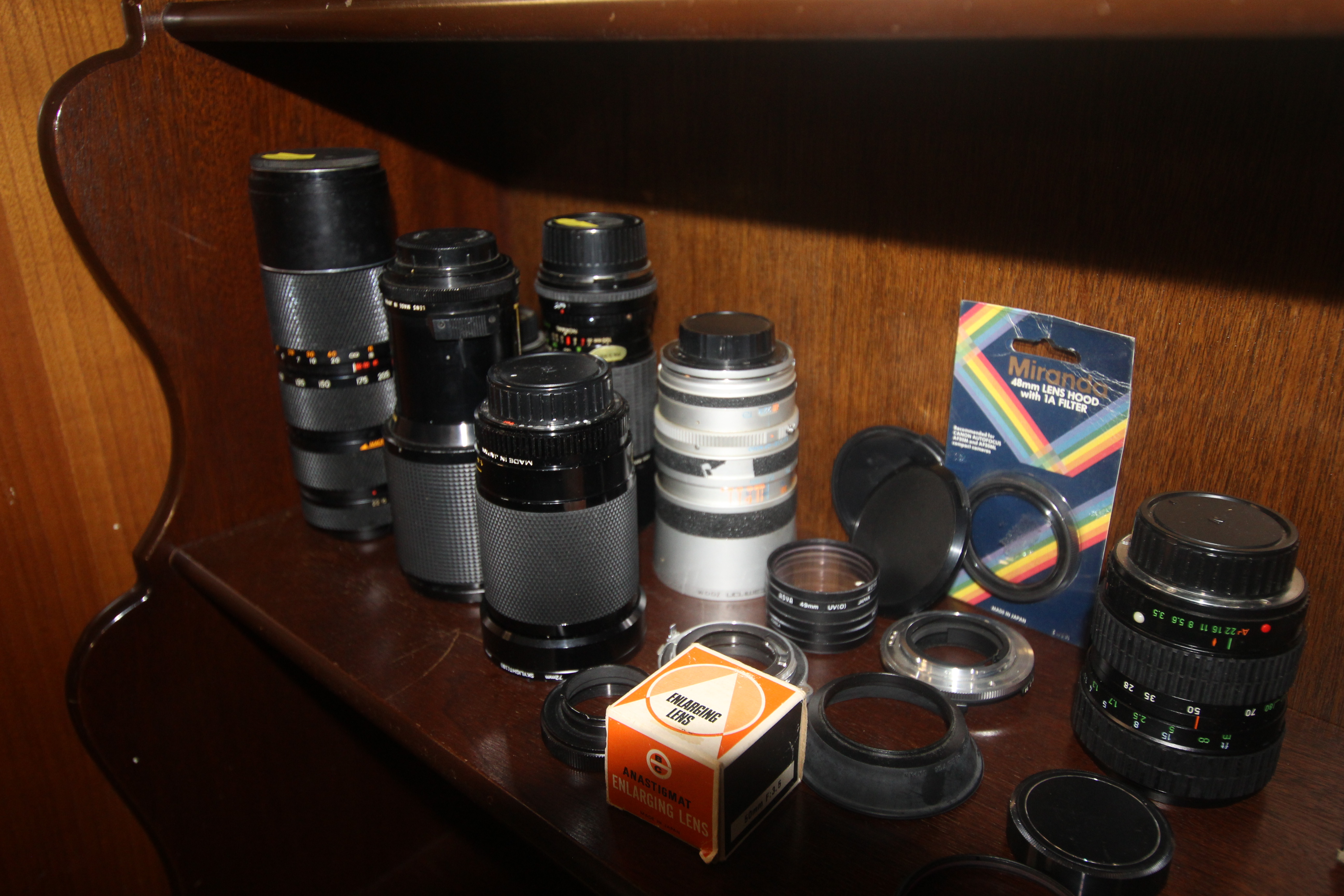 Eight various camera lenses etc - Image 2 of 3