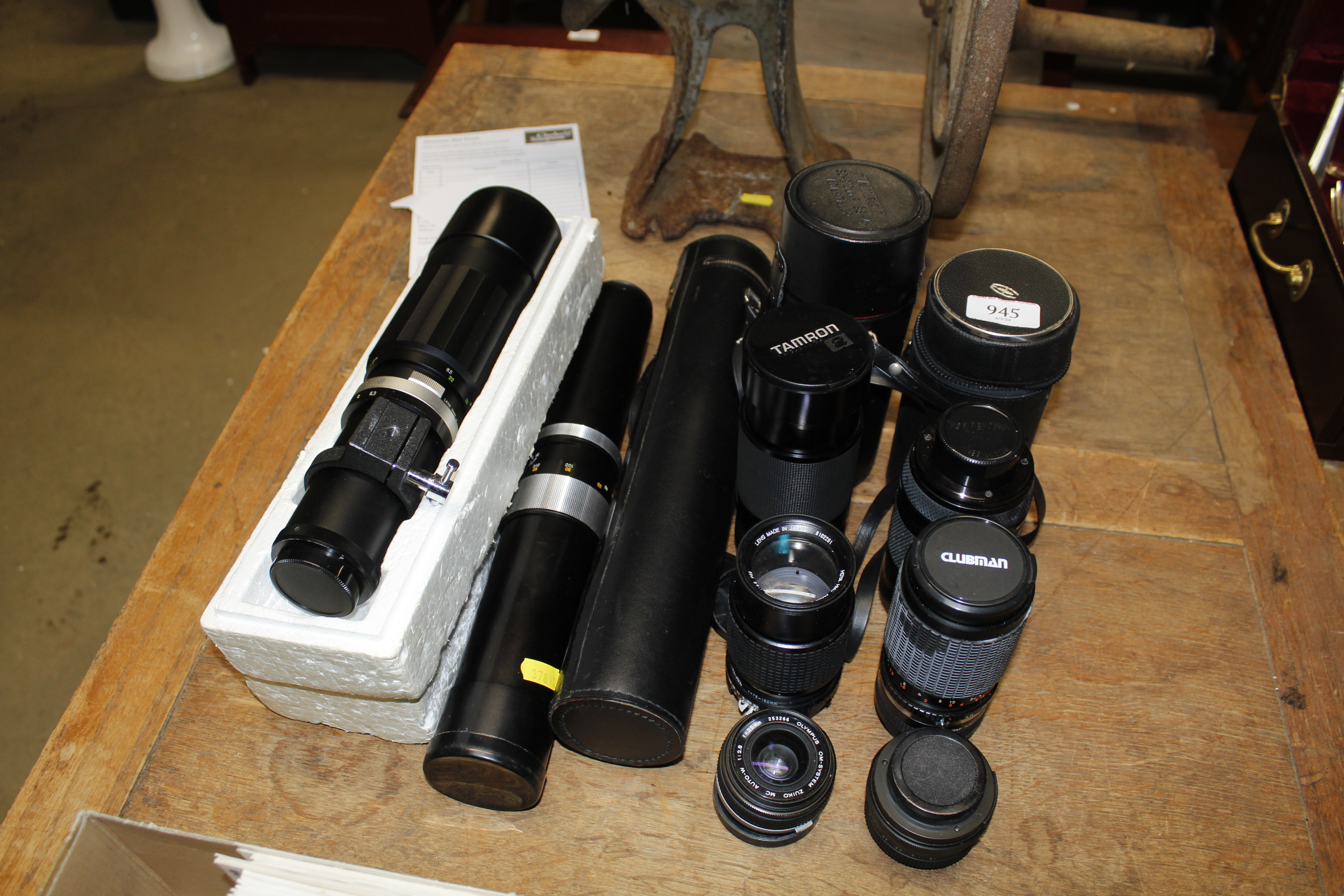 A collection of camera lenses