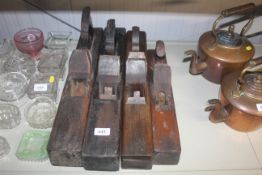 Four wood working planes