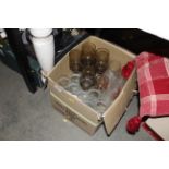 A box of drinking glasses