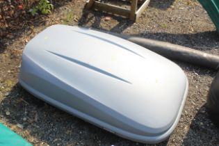 A Halfords roof box, key with auctioneer