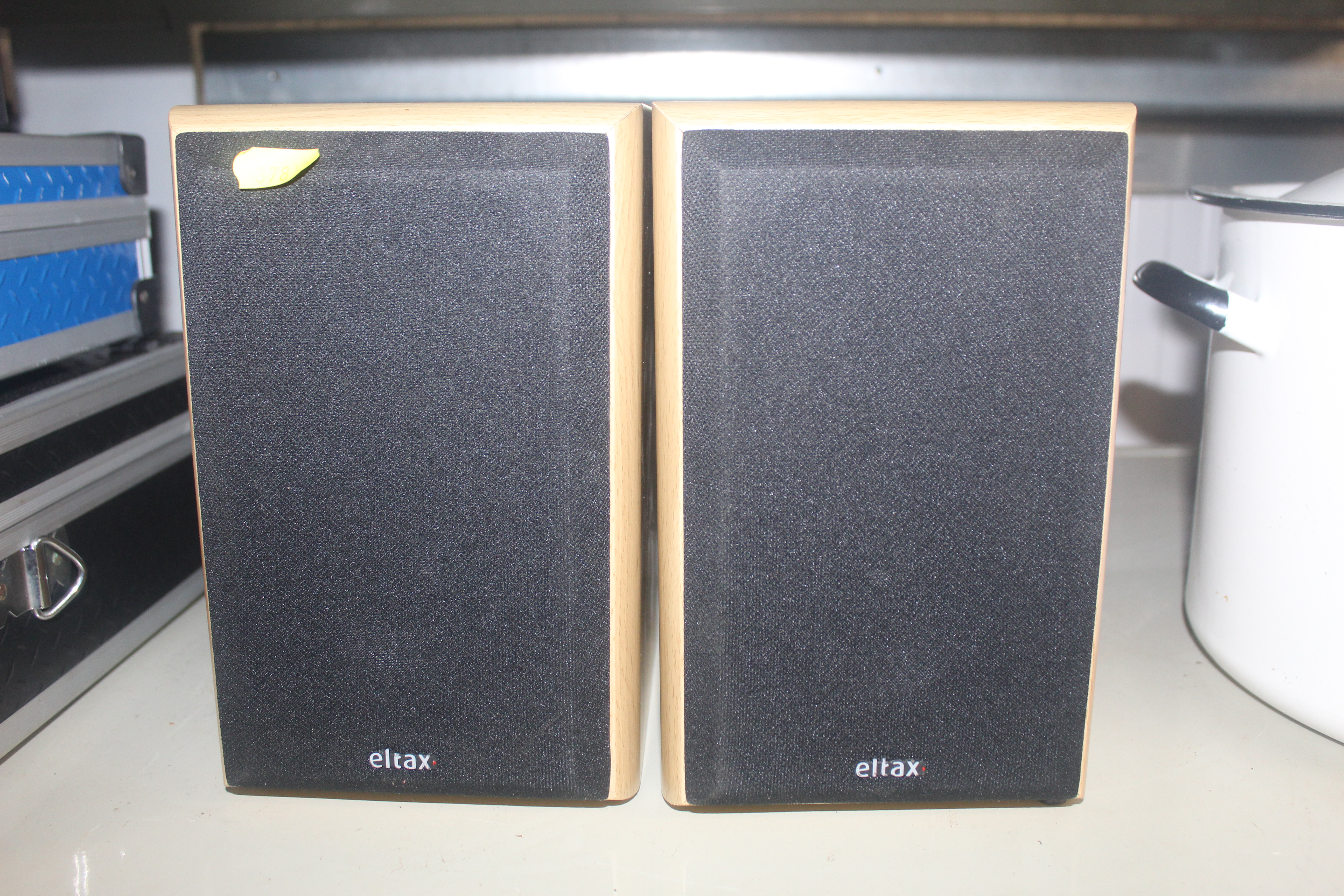 A pair of Eltax concept mini speakers