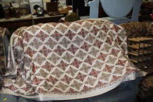 An embroidered wool shawl