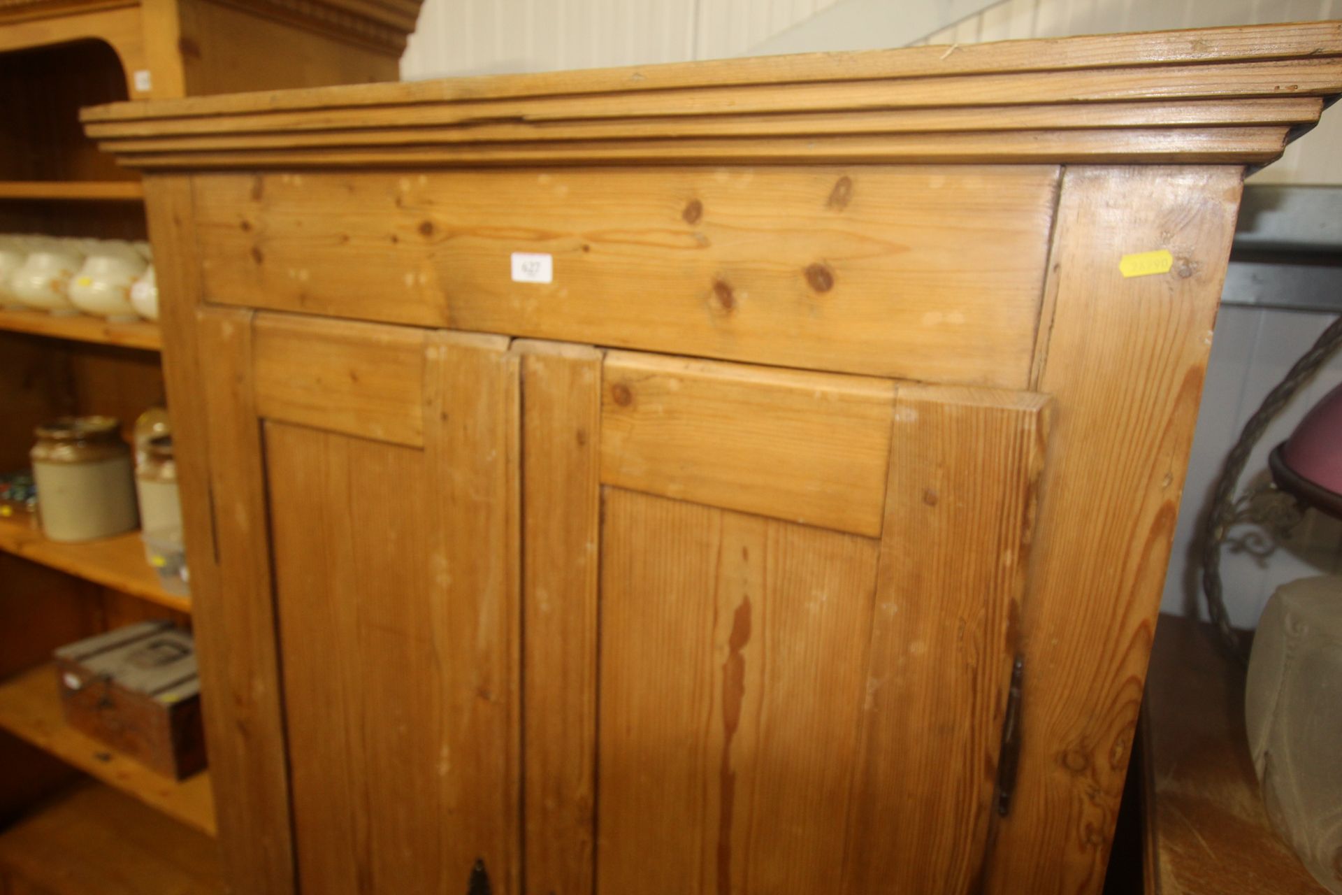 A stripped pine two door wardrobe - Image 2 of 3
