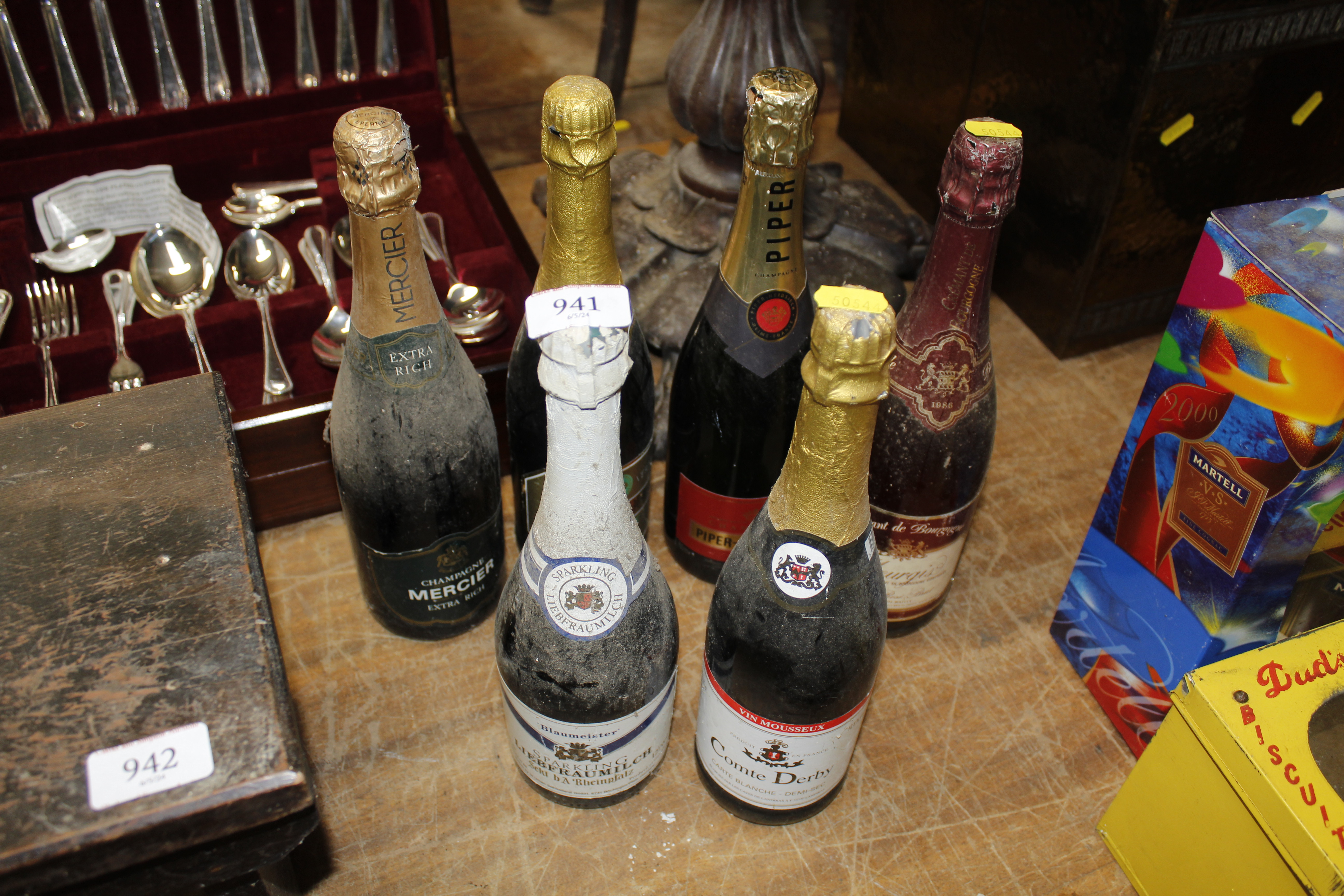 Six bottles of champagne and sparkling wine