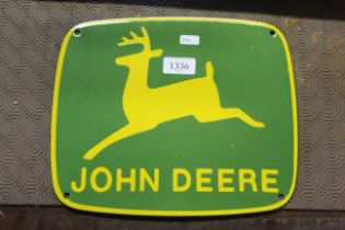 An enamelled sign for 'John Deere' (240)