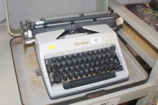 An Olympia Deluxe typewriter
