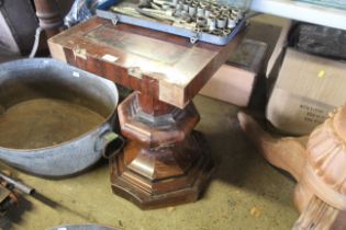 A Victorian mahogany baluster table base