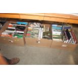 Three boxes of various books