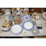 A collection of various china including various dr