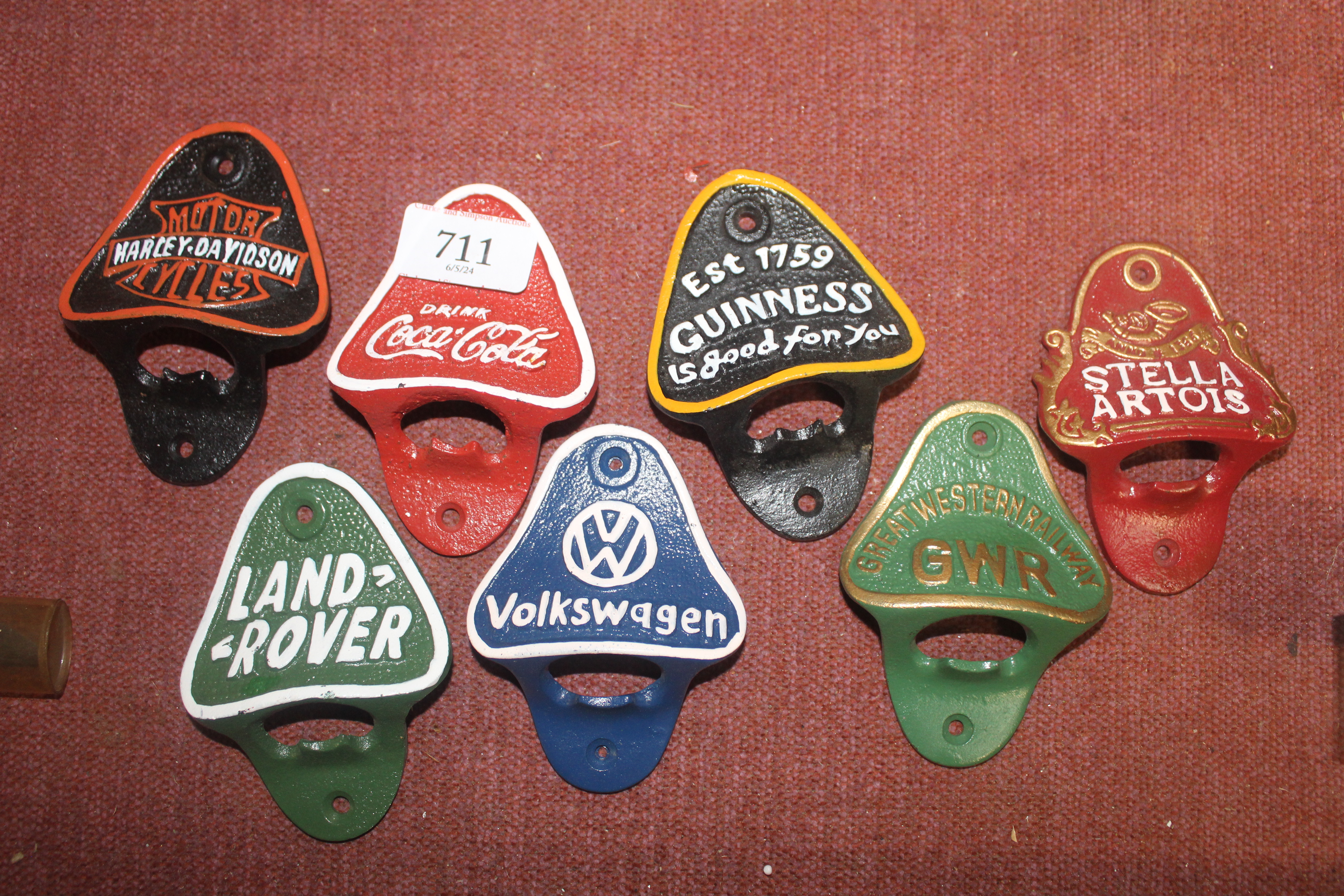 Seven advertising bottle openers (103)