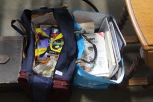 Two bags of various books