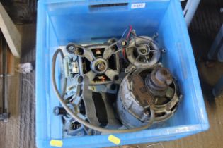 A box containing various electrical motors