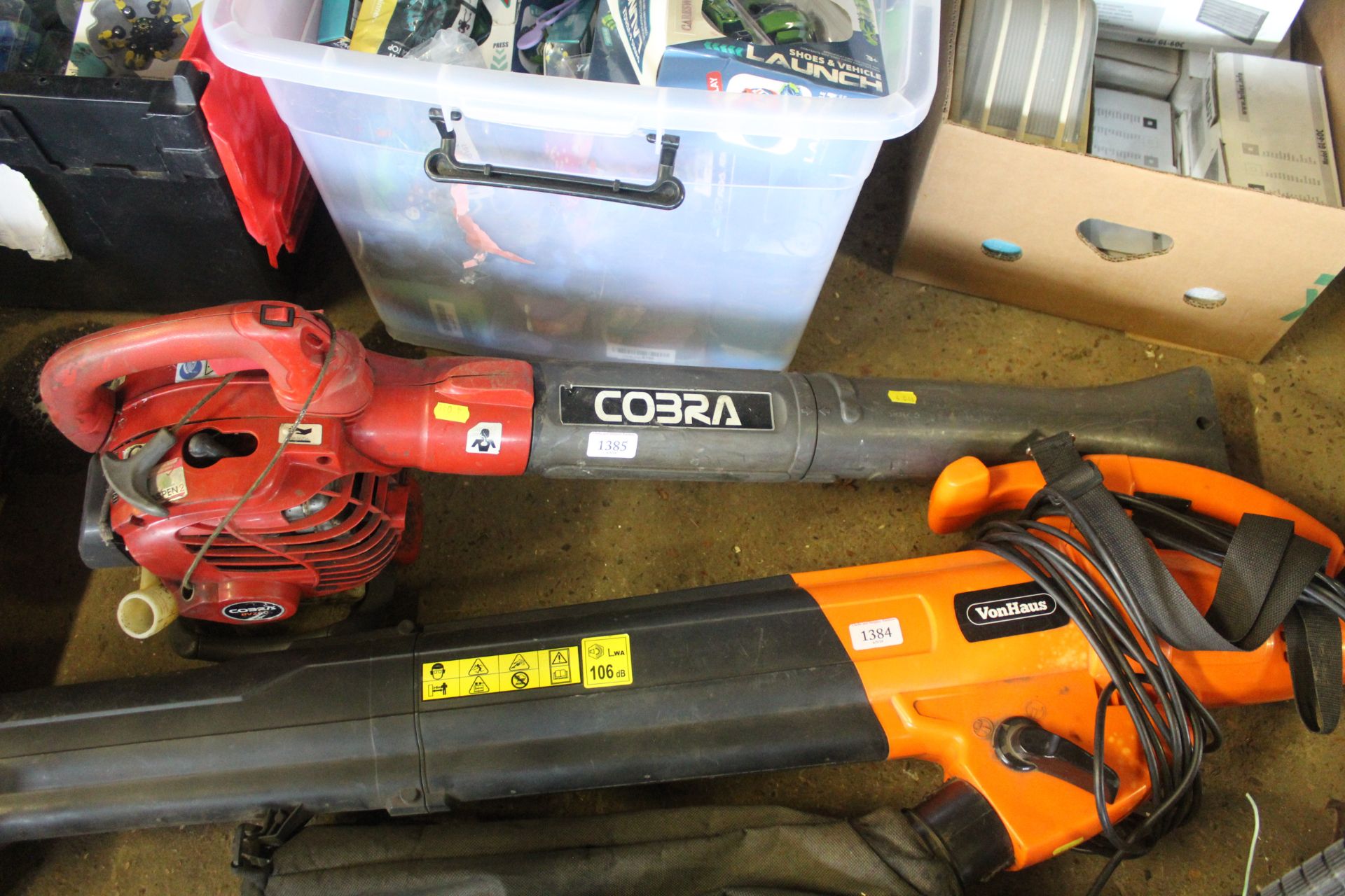 A Cobra BV26C petrol leaf blower