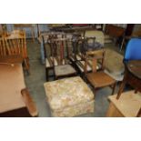 Three Chippendale style chairs, a dining chair, a