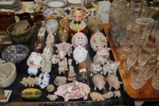 A collection of various piggy banks