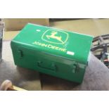 A metal tool box for 'John Deere' (233)