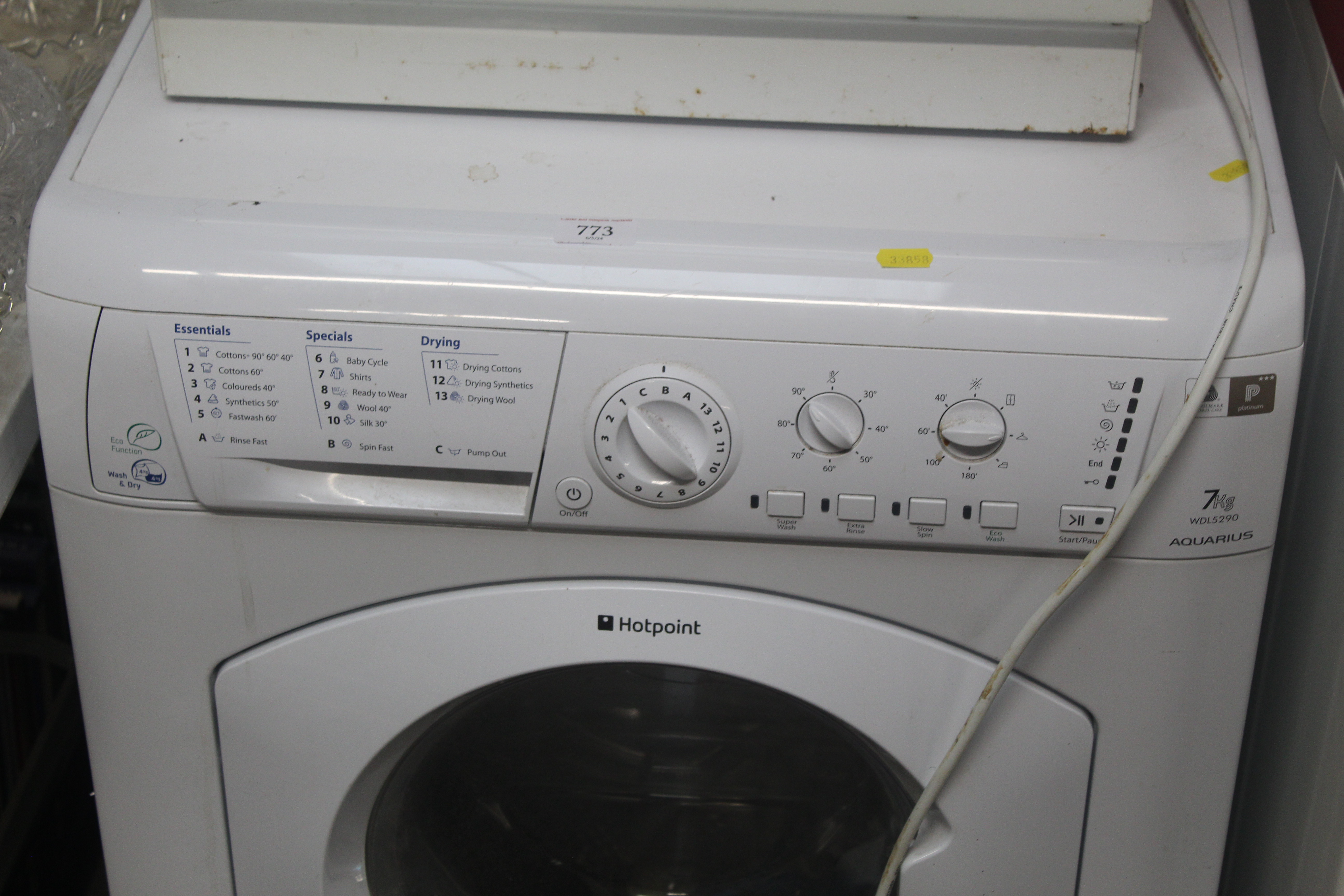 A Hotpoint Aquarius washing machine - Image 2 of 3