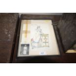 A framed and glazed study signed G M T Morris 1954