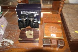 A pair of Commadore 14 x 35 binoculars, a collecti