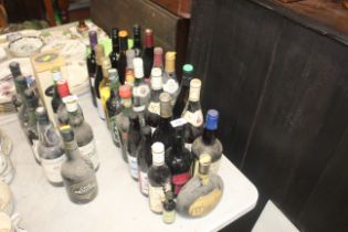 A collection of various wine, Shipmate dark rum et