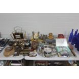 A collection of various wooden and metal items to