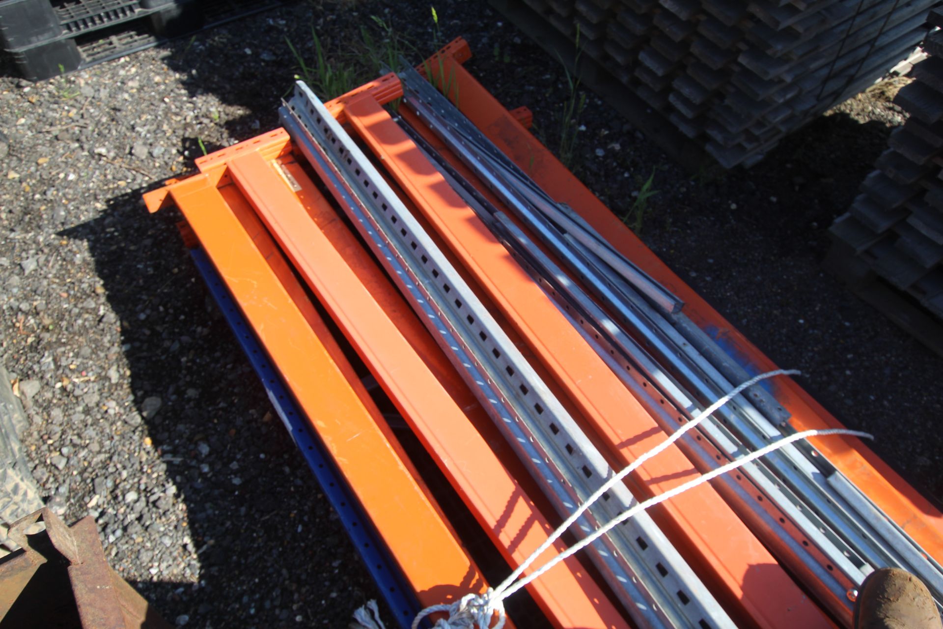 Various pallet racking sections.