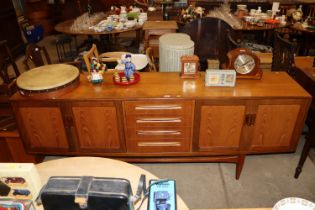 A G-plan Fresco sideboard fitted four central draw